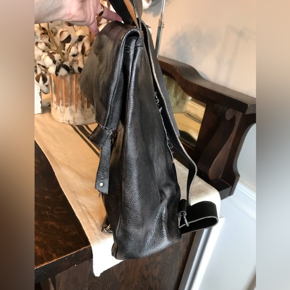 NWT Bed Stu Howie Leather Backpack Black Lux Rustic Retail $365 - Picture 8 of 16